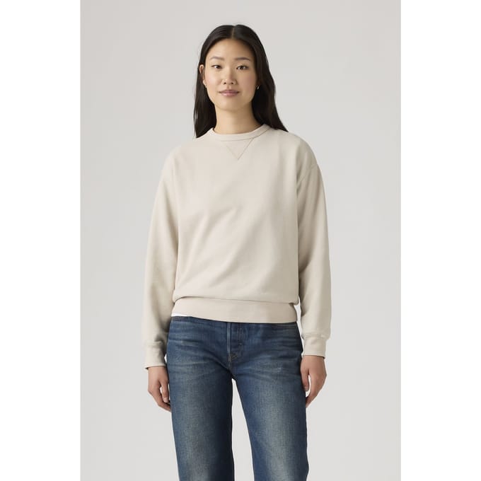 Levi's Heritage Crewneck Sweatshirt Neutral Größe: S | Longsleeves Outlet | Damen