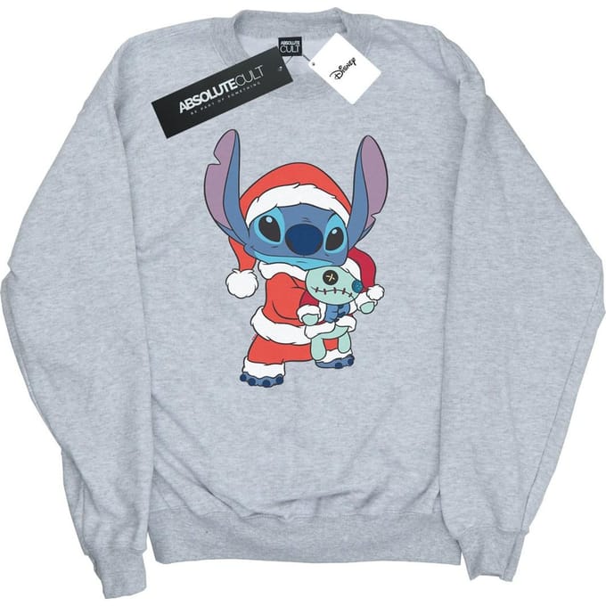 Disney Heren Lilo en Stitch Kerst Sweatshirt (Sportgrijs)