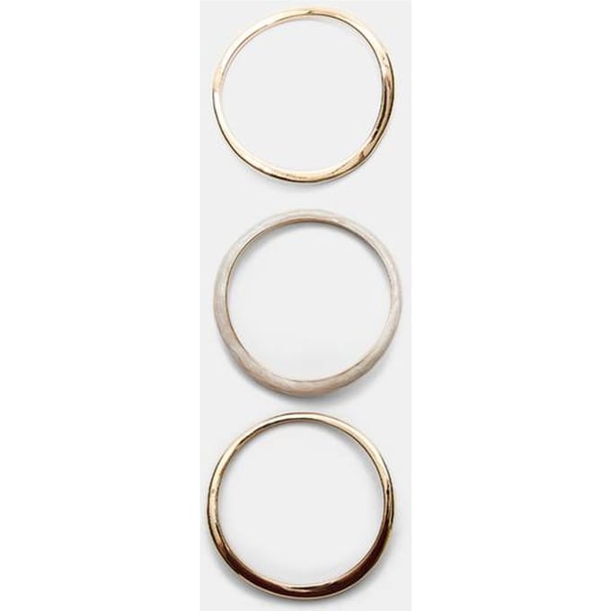 Stradivarius Set van 3 stijve armbanden met email  Goud OS
