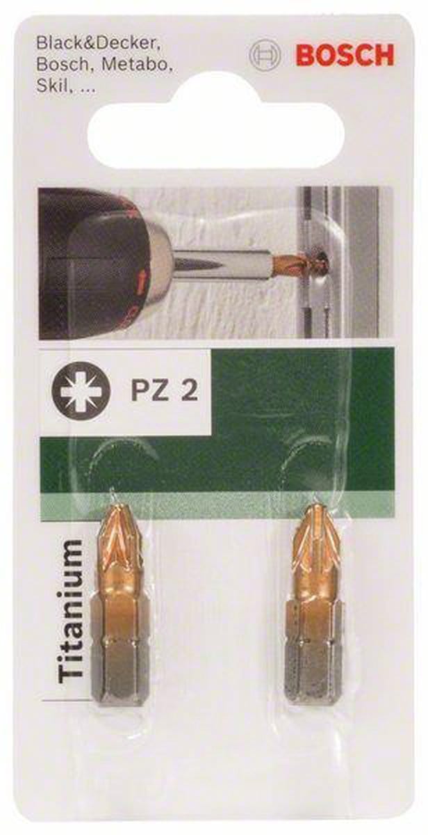 Bosch Schroefbit Titanium PZ PZ 2 - 25 mm