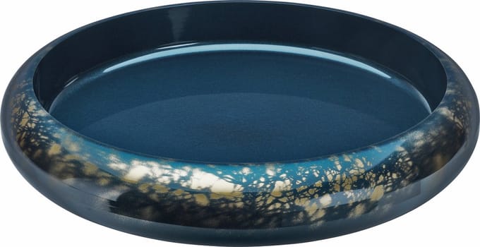 Sushi Oke - Serveerschaal - Lakwerk - Blauw/Goud - 40.3x7cm - ABS