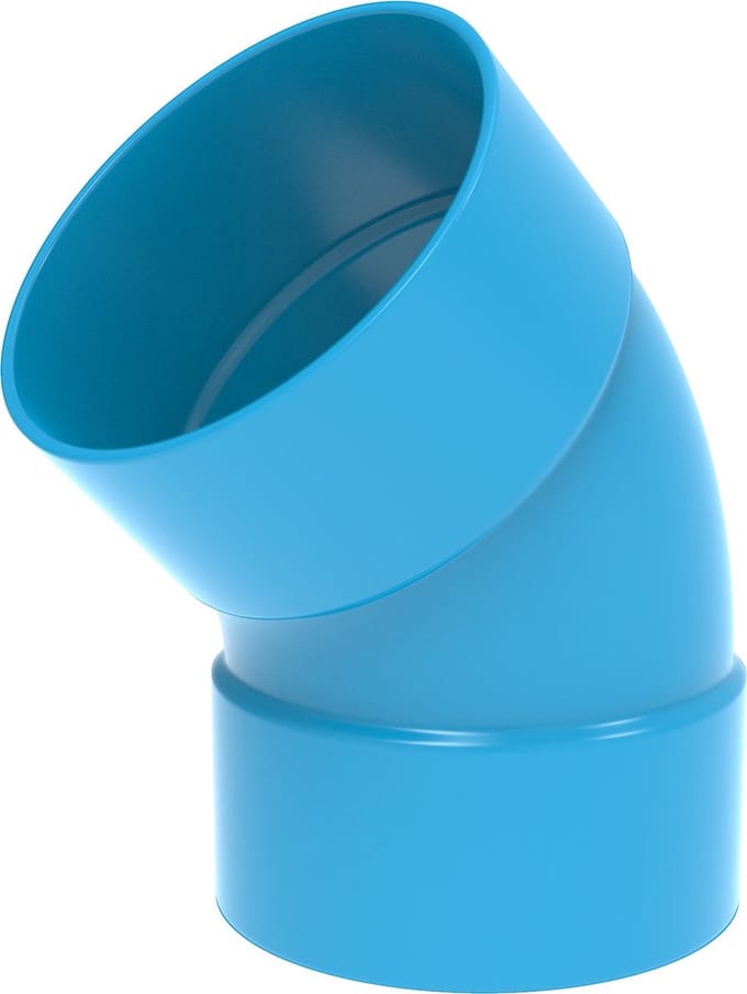 Wavin Ventiza PVC BOCHT 125 45 M/M