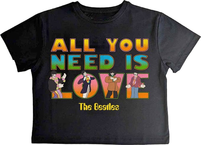 The Beatles - Yellow Submarine AYNIL Stacked Crop top - M - Zwart
