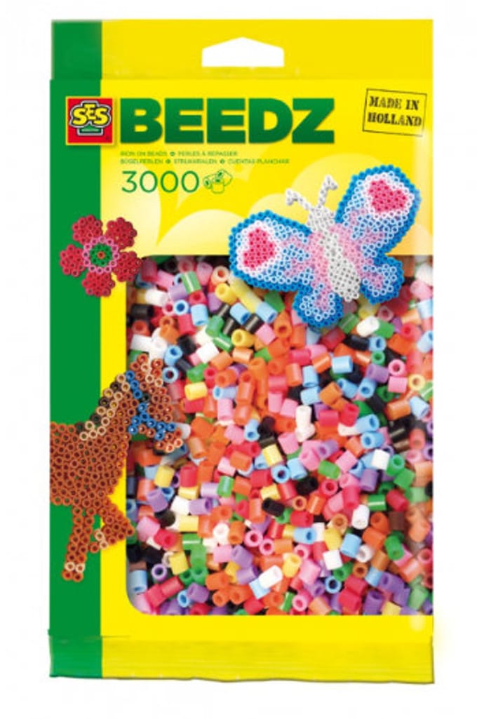 Ses strijkkralen speelgoed 3000 stuks standaard multicolor.