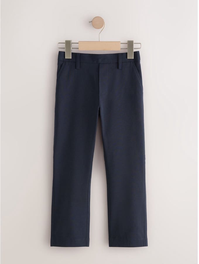 Next - Jongens - Formele skinny schoolbroeken met stretchy elastische tailleband - Blauw