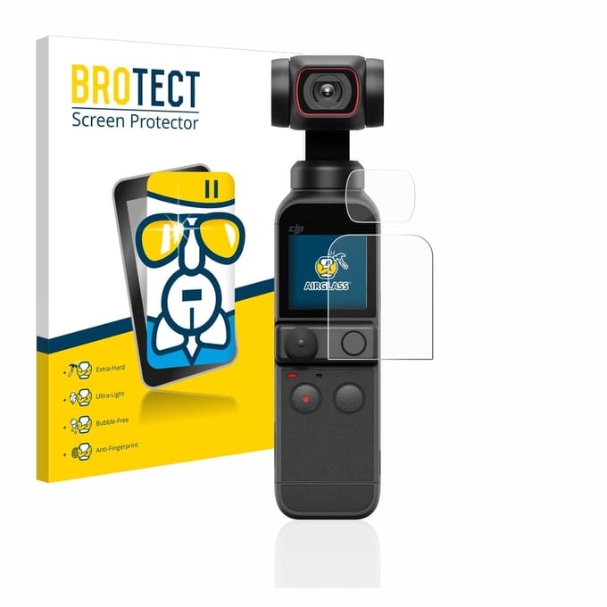 Screenprotector voor DJI Osmo Pocket 2 (Display + Lens) Beschermglas transparant