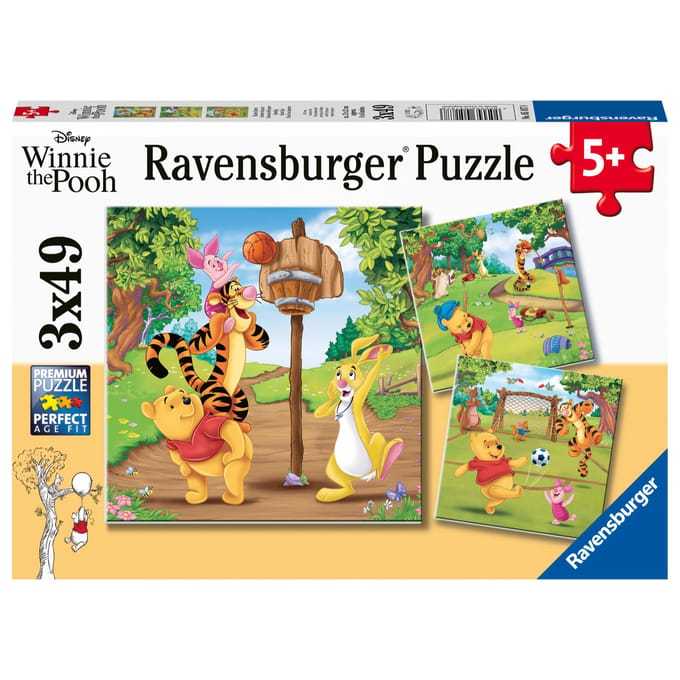 Ravensburger Disney Winnie the Pooh Sportdag - Puzzel - 3x49 stukjes - Vanaf 5 jaar