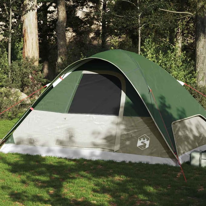 Vidaxl Tente Familiale, 6 Personnes, Dôme, Verte, Imperméable