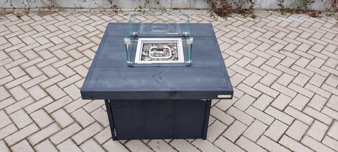 Vuurtafel Tree Terrasverwarmer Antraciet Wash steigerhout 80x80x55cm