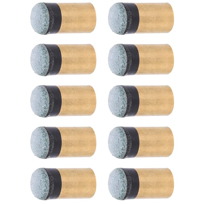 Lot de 10 embouts de rechange pour queue de billard, snooker, en cuir PU et cuivre à visser(10 MM ) beige