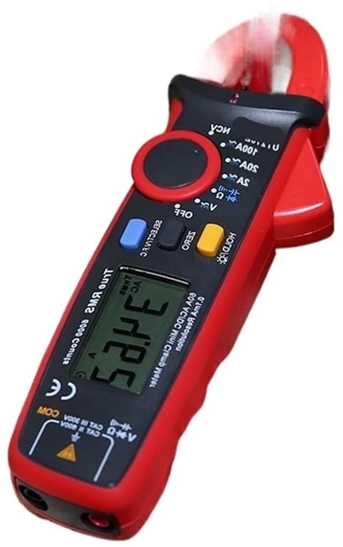 Digitale stroomtang - Multimeter tester - Elektrische metingen - AC/DC meting - Compact formaat - Grijs