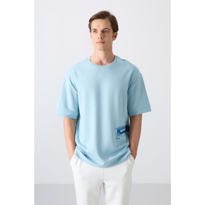 Oversized Katoennen Blend Ronde Hals T-Shirt