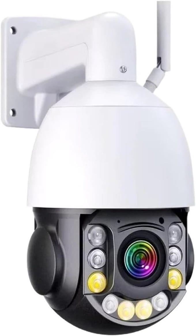 Beveiligingscamera Buiten - IP Camera Wifi - Huisbewaking - 50x Zoom AI Tracking - 8MP 4K - Wit