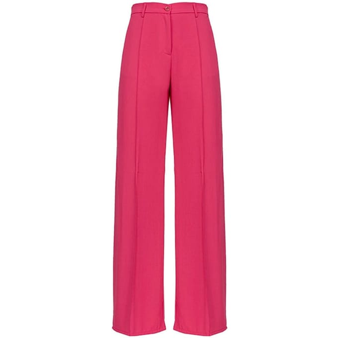 PINKO Pureza Pantalone Crepe Fluido Raspberry Red Taglia: 42 | Pantaloni Outlet | Donna | Rosa