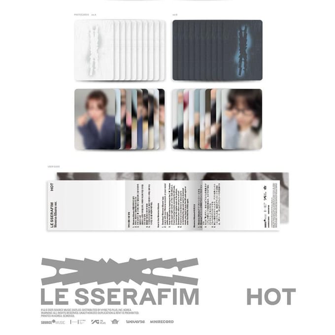 LE SSERAFIM - HOT (Weverse Albums ver.) A gray