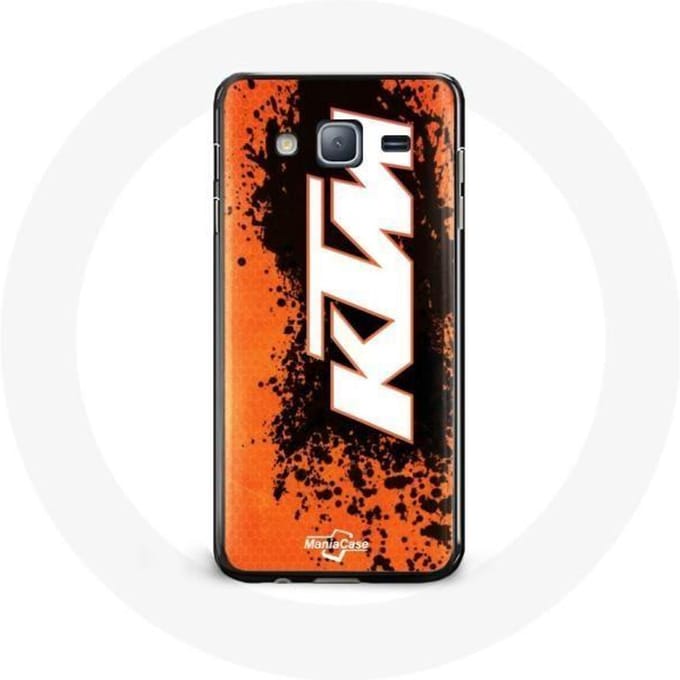 Case voor Samsung Galaxy j3 2016 KTM Logo wit oranje achtergrond wit