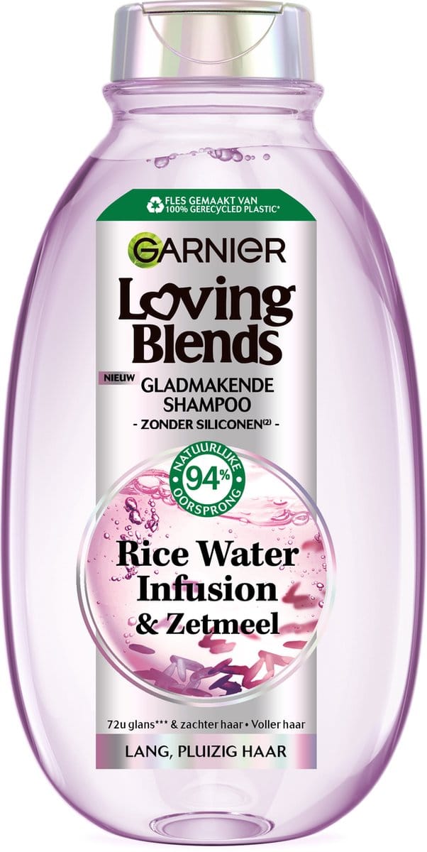 Garnier Loving Blends - Shampoo - Rice Water Infusion - Glans & zachte shampoo - Lang haar - 300 ml