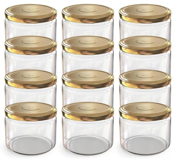 24 x 282 ml Inmaakpotten met Schroefdeksel - Ideaal voor Jam en Bewaren