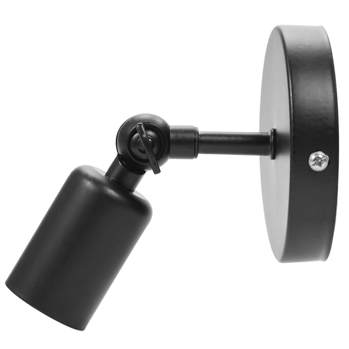 Applique murale de style rétro pour bar, café, couloir, support de lampe avec douille E27(Noir) noir