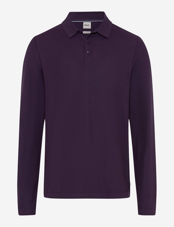 Brax Heren Poloshirt  Style PRINCETON plum, donkerpaars, maat S