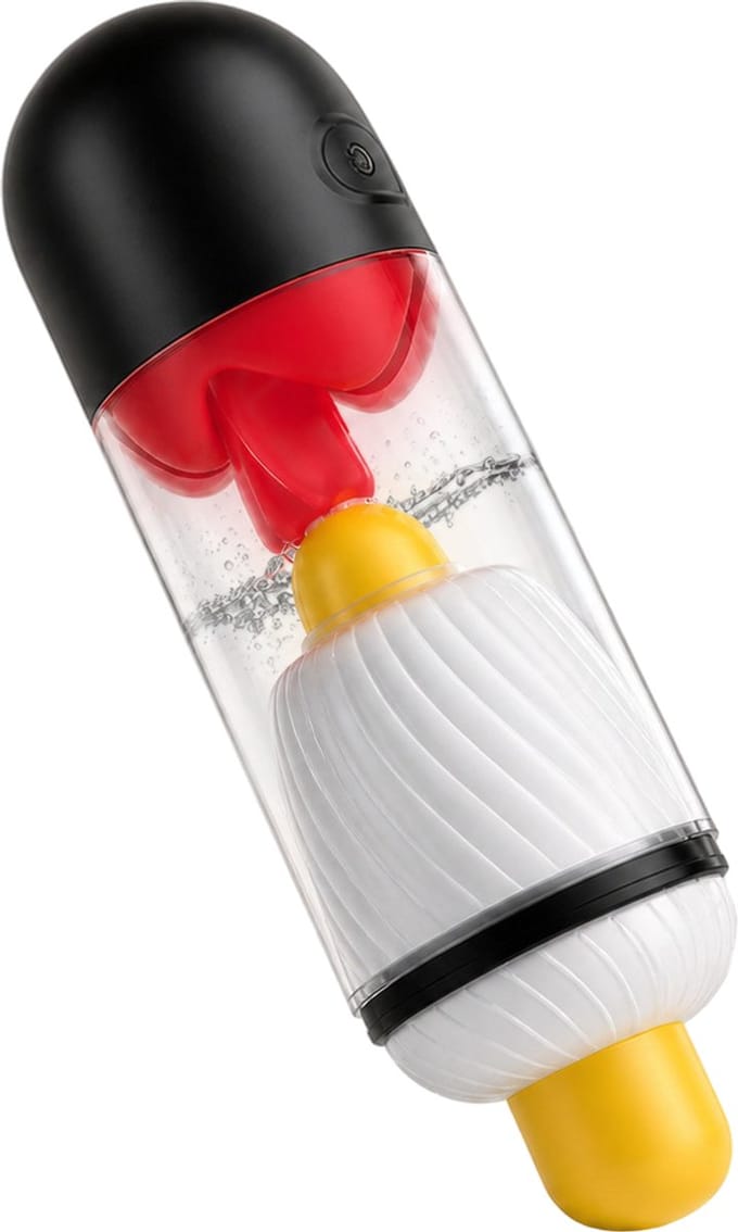 Masturbator met Tong - Penis Zuiger - Waterbestendig