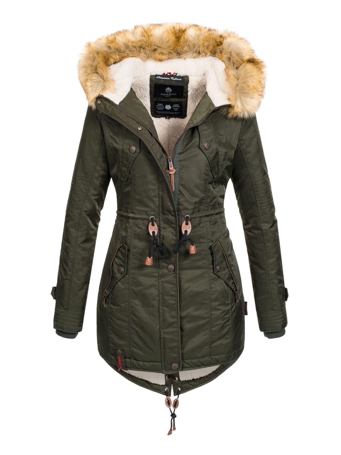 Navahoo Dames Winterjas B399 – Warm, Waterafstotend & Met Afneembare Bontkraag