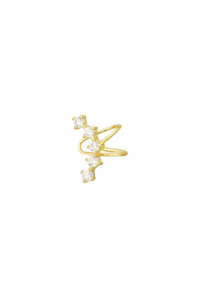 Bijoutheek Earcuff 5 Stones Goud