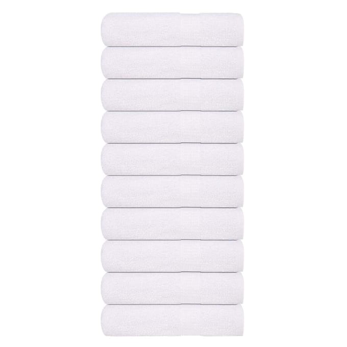vidaXL - Badhanddoeken - FROGN - 10 - st - 100x150 - cm - 360 - g/m² - wit