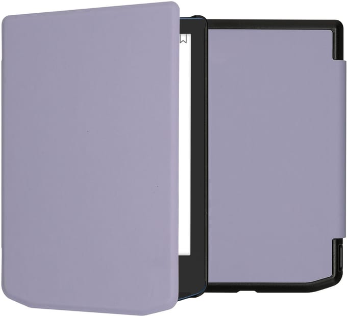 kwmobile e-reader hoesje geschikt voor Pocketbook Verse/Verse Lite/Pro/Color/Vivlio Light HD hoes - E reader flip case met magnetische sluiting - Ereader cover in lavendel