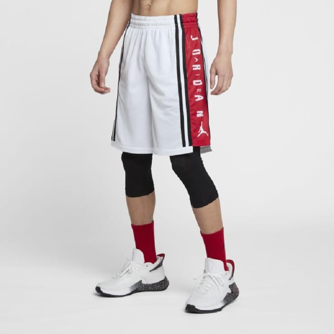 Jordan HBR Sneldrogende Ademende Basketbalshorts Heren Onderkleding Wit BQ8393-100 XL white