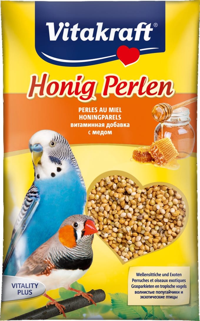 Vitakraft honingparels parkiet en exoot, zakje à 20 gr