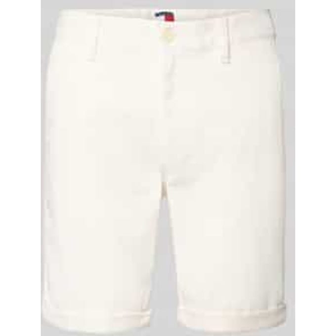 slim fit chino-shorts van katoenmix