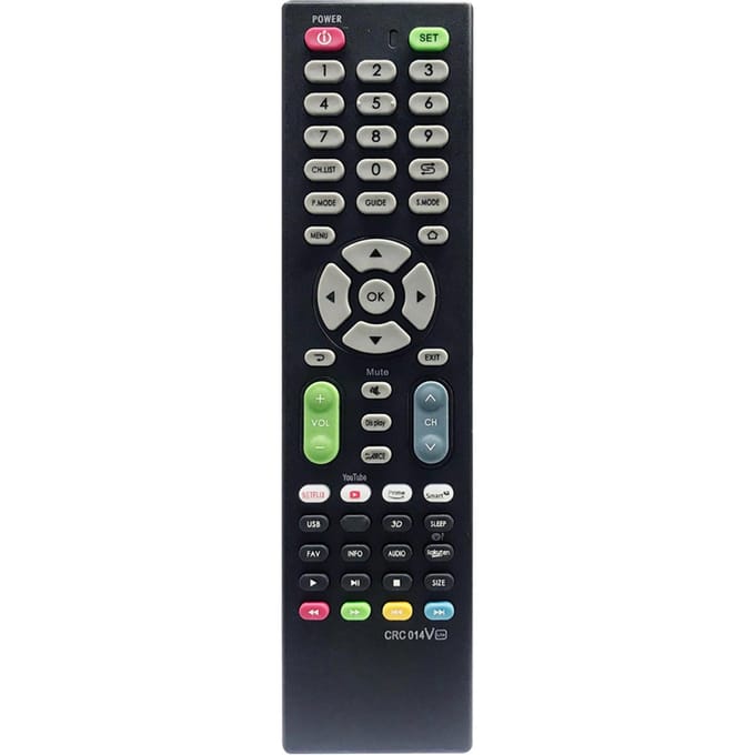 Télécommande universelle pour téléviseur LED LCD Télécommande de remplacement pour téléviseur multimarque avec noir