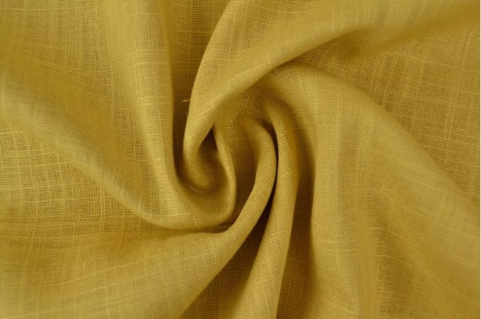 Linnen viscose stof - Okergeel - 1 meter - Per meter - 150cm breed