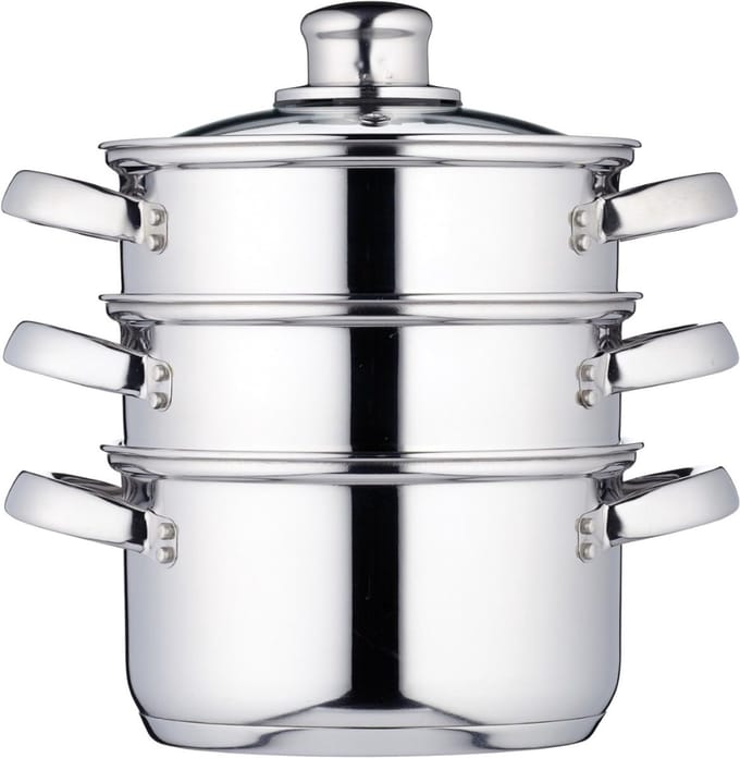 RUX® Stoomkoker - Stoomkokers - Stoompan - Grijs - ‎24cm x 31cm x 43cm