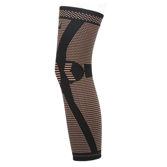 Genouillère de Sport Élastique Antidérapante Manchon de Compression pour Genou Support de Jambe en Nylon Protecteur XXL black