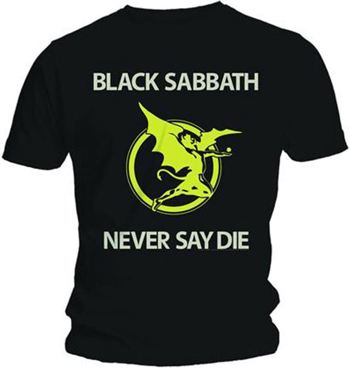 Black Sabbath - Never Say Die Heren T-shirt - L - Zwart