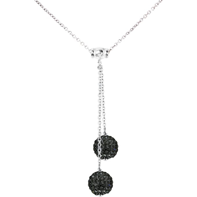 Ketting Jij en mij Crystal Preciosa Black Silver 925