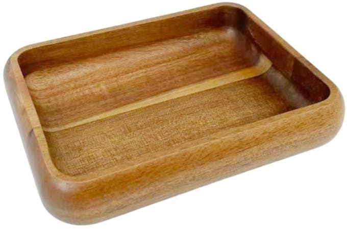 Bricard Schaal - 19,5 x 15 x 3,5 cm - Acacia Hout