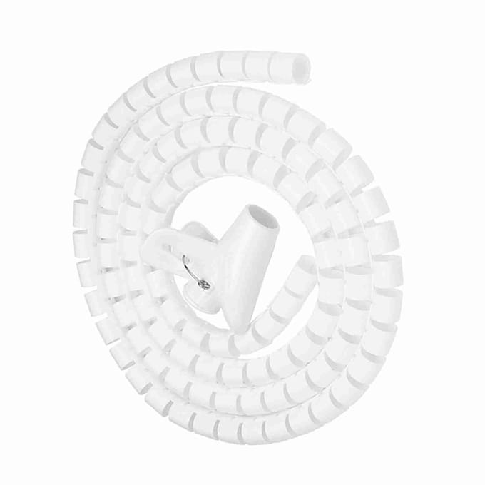 Flexibele Spiraalbuis Kabelorganizer Draadwikkel Koordbeschermer Draadopslag Zilver 3,0m * 16mm 1.5m*16mm wit