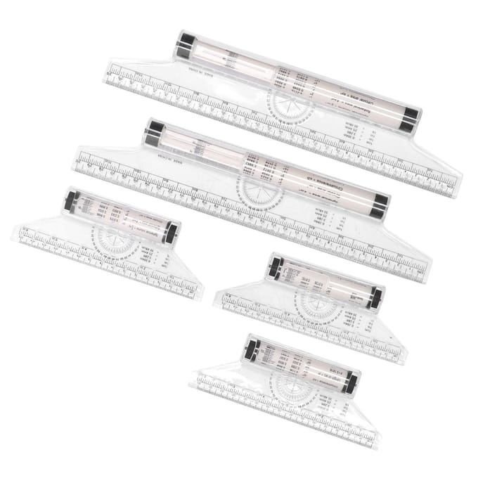 5 stuks Meet Rol 15cm 30cm Duidelijke Schaal Transparant Lichtgewicht Parallel Rolliniaal met white