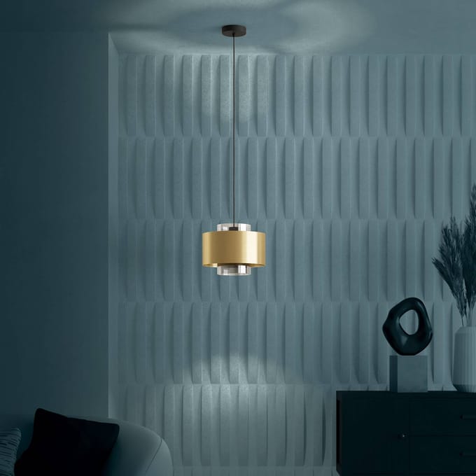 Stars of Light hanglamp Dugla, goudkleurig, Ø 28 cm, E27