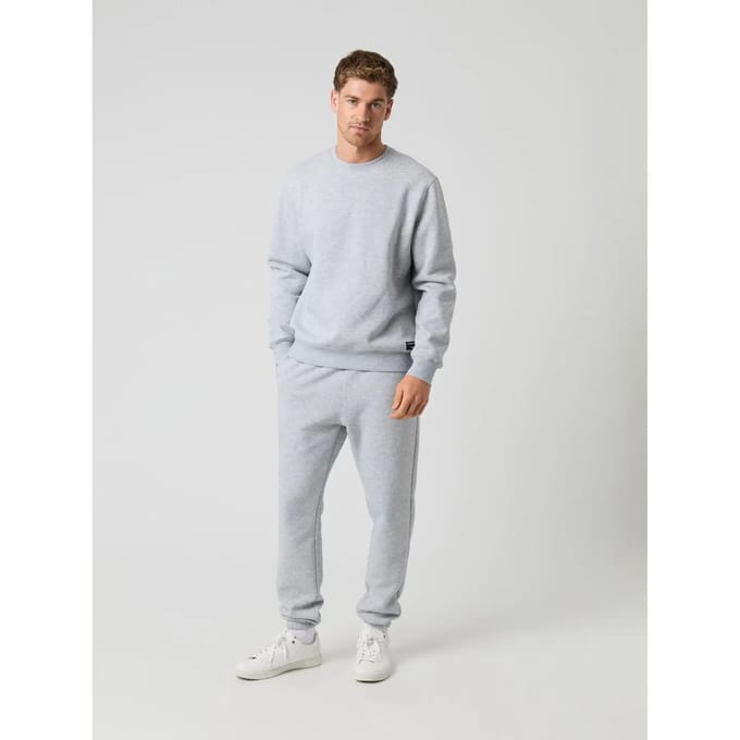 Björn Borg crew neck sweater - heren sweatshirt dik - lichtgrijs melange