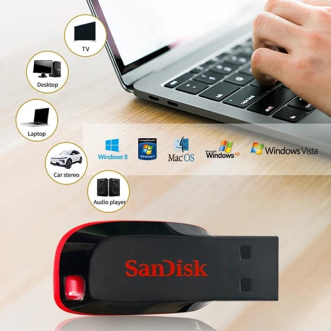 SanDisk Cruzer® Blade™ USB-stick 128 GB Zwart SDCZ50-128G-B35 USB-A 2.0