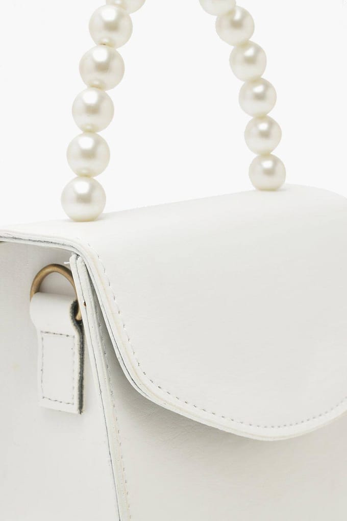 boohoo Dames Pearl Handle Grab Bag | Wit