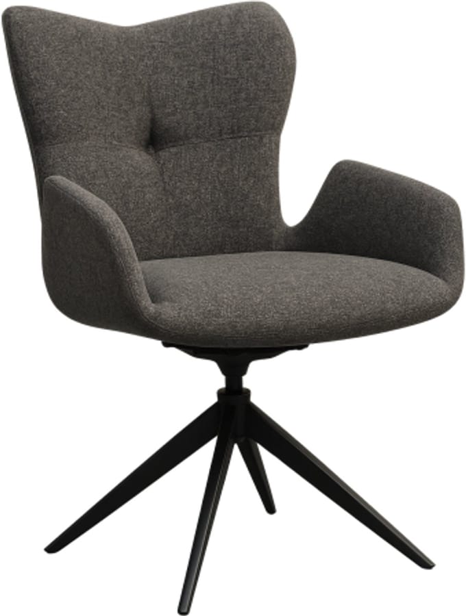 Eetkamerstoel Maartje draaibaar - Retro bliss grijs - eetkamerstoelen set van 2