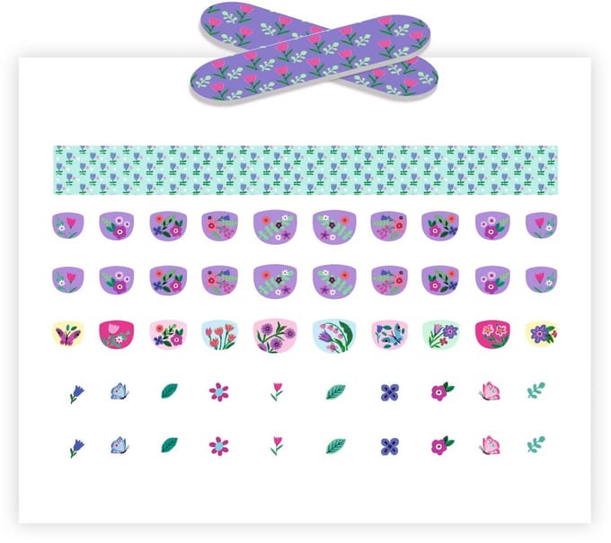 Djeco BODY ART - NAIL STICKERS Petite fleur - FSC MIX.