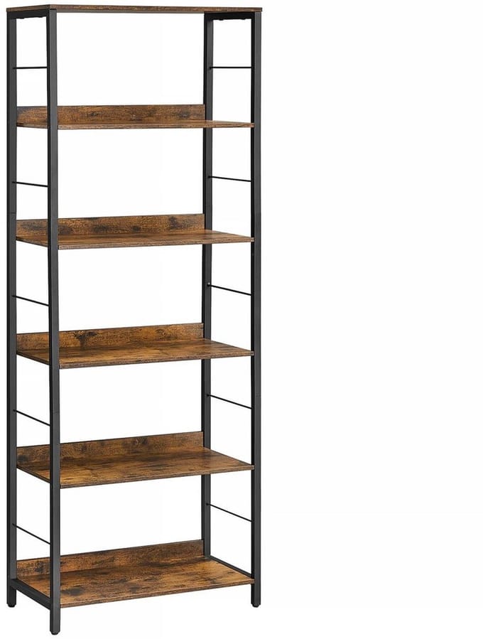 BEGRYF - Boekenkast - rustiek bruin - 6 legplanken - 60x30x178 cm