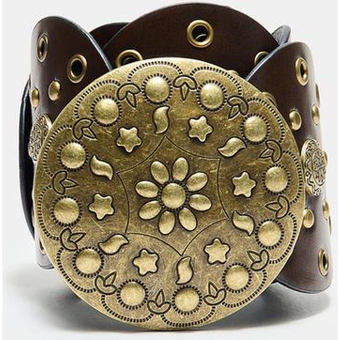 Stradivarius Riem met ronde gesp  Bruin 90