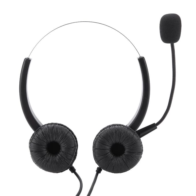 Crystal RJ9 Callcenter Headset Ruisonderdrukkende Callcenter Hoofdtelefoon met Comfortabel Draagcomfort